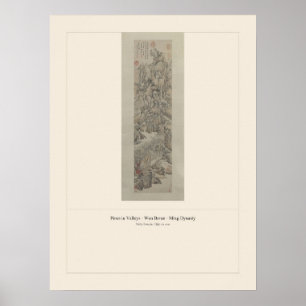 Póster Pinos en Valles - Wen Boren, Dinastía Ming