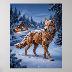 Póster Pinos Lobo de Jengibre