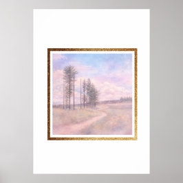 Póster Pinos Susurrantes – Paisaje Pastel