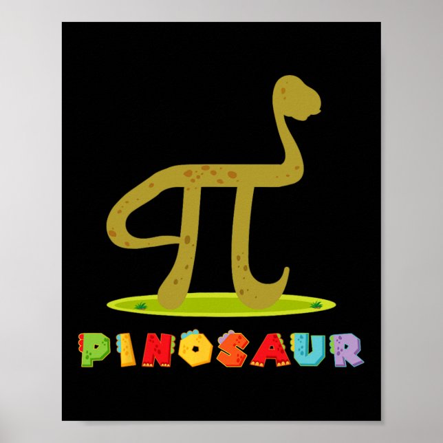 Póster Pinosaur Funny Pi Day Dinosaur Math Lover Science  (Frente)