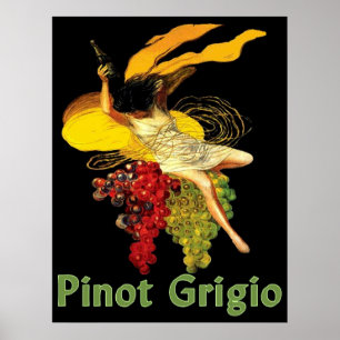 Póster Pinot Grigio Wine Maid