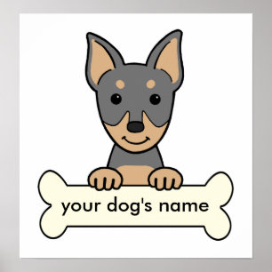 Póster Pinscher en miniatura personalizada