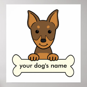 Póster Pinscher miniatura personalizado