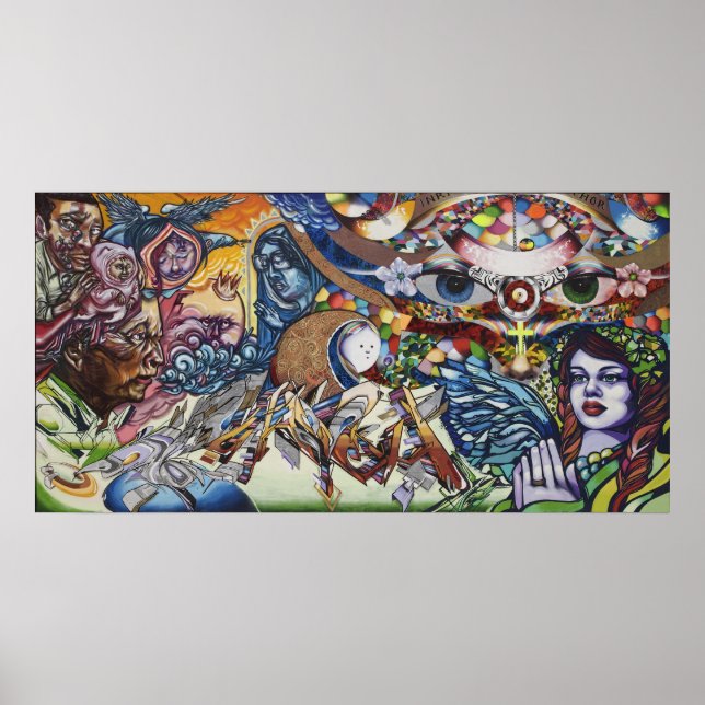 Póster Pinta tu fe en lienzo (Frente)