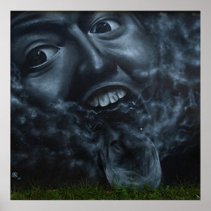 Póster Pintada impresionante de las caras