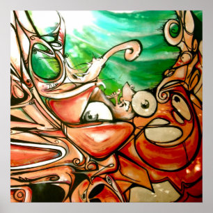 Póster Pintada - qué miente debajo