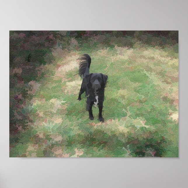 Póster Pintado abstracto sencillo y suave de Smokey (Frente)