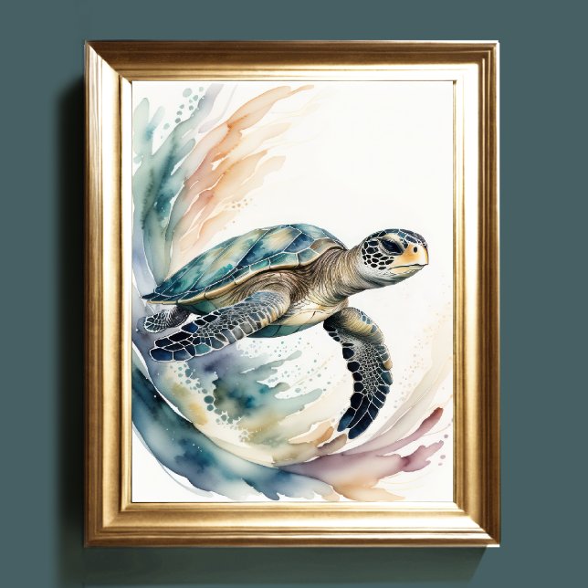 Póster Pintado acuarela de colores apagados II (Subido por el creador)