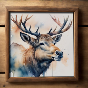 Póster Pintado acuarela de encino