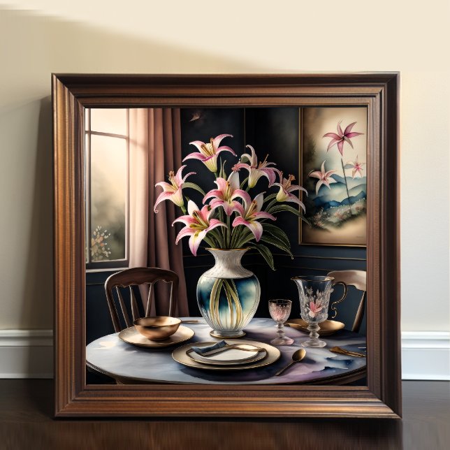 Póster Pintado acuarela de las flores formales de Tablesc (Subido por el creador)