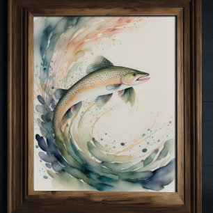 Póster Pintado acuarela de Splash II