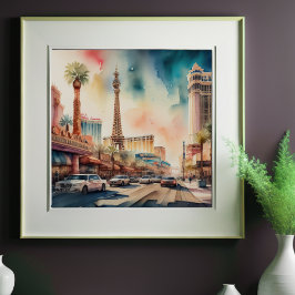 Póster Pintado acuático de Gambling Resort City
