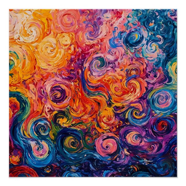 Póster Pintado de aceite de Swichedelic Swirls (Anverso)