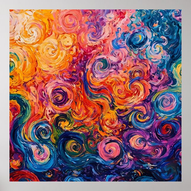 Póster Pintado de aceite de Swichedelic Swirls (Frente)
