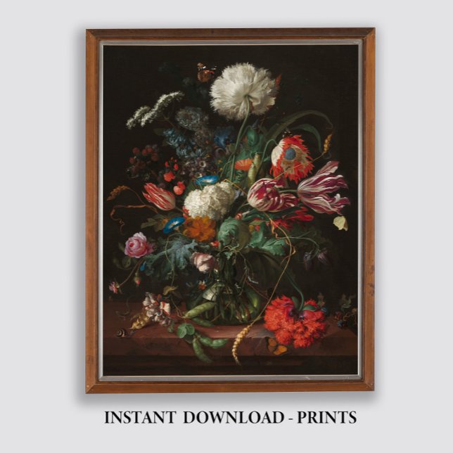 Póster Pintado de aceite floral amoroso, vida antigua osc (Subido por el creador)