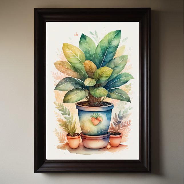 Póster Pintado de acuarela de la planta de la casa en la  (Subido por el creador)