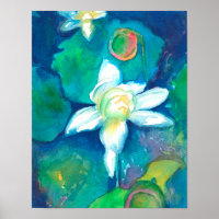 Pintado de acuarela de Lotus Flowers