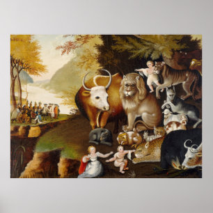 Póster Pintado de animales en el Reino Pacífico