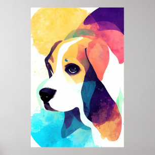 Póster Pintado de color de animales de la naturaleza salv