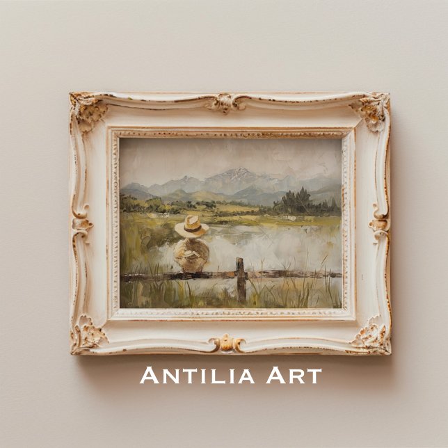 Póster Pintado de duckling vintage Rutic Country Pond (Subido por el creador)