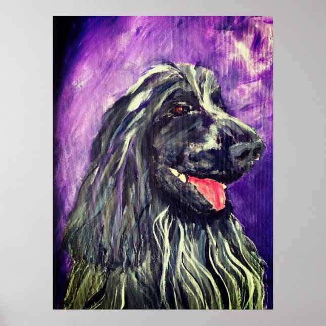 Póster Pintado de gallo azul (Frente)