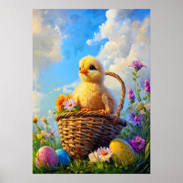 Póster Pintado de huevo de pollo con leche para bebé de P (Frente)