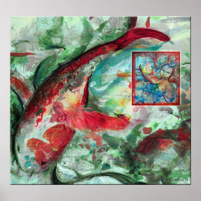 Póster Pintado de peces Koi Carp (Frente)