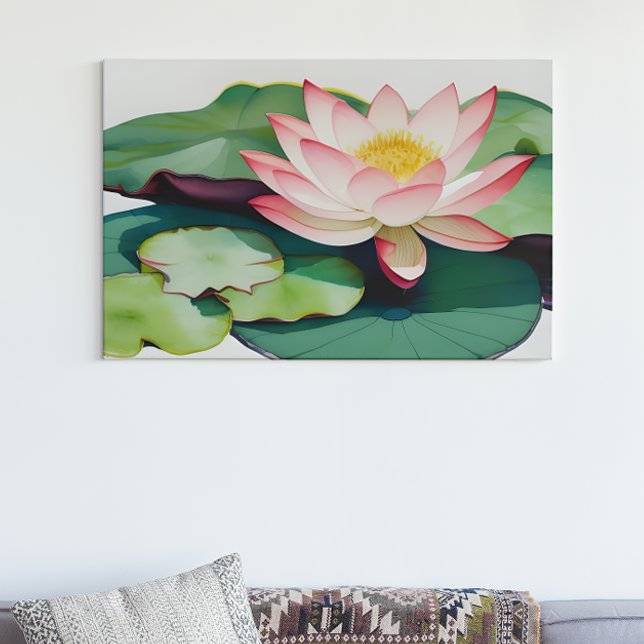 Póster Pintado De Una Flor De Lotus (Subido por el creador)