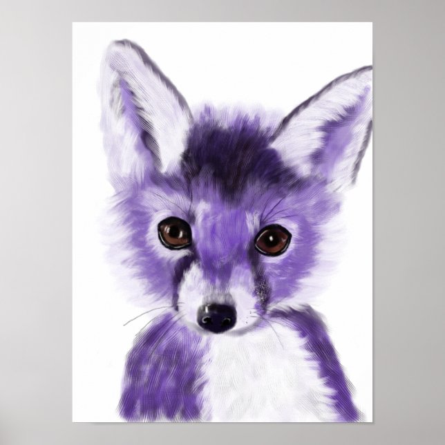 Póster Pintado de uñas de Fox púrpura (Frente)