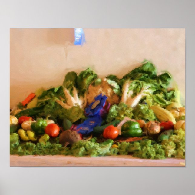 Póster Pintado del Pastel de Vegetales del Premio Razonab (Frente)
