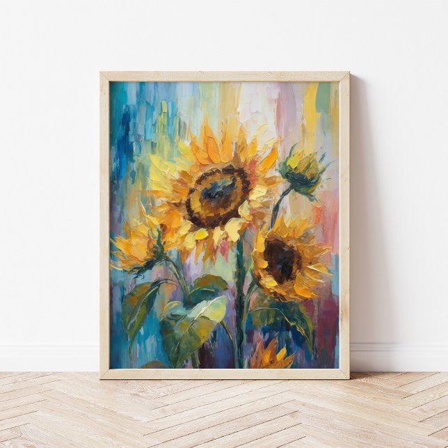 Póster Pintado Floral Abstracto Moderno de Sunflowers (Subido por el creador)