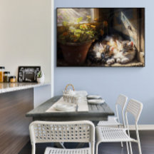 Pintando aceite de piel de gallina en el jardín