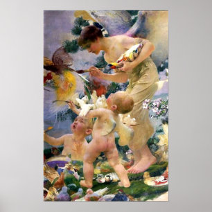 Póster Pintando las aves por Franz Dvorak