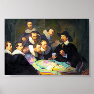 Póster Pintando lección de anatomía con horizontal aliení