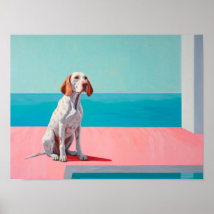 Póster Pintando perros abstractos, perros contemporáneos