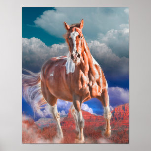 Póster Pintar caballo "Whirlwind of the Southwest"