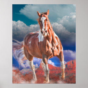 Póster Pintar caballo "Whirlwind of the Southwest"