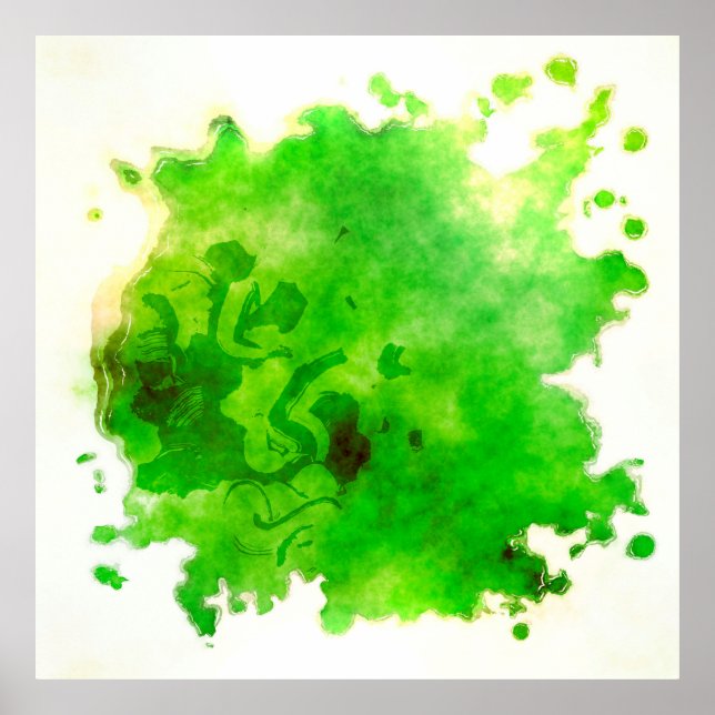 Póster Pintar la tinta de acuarela (Frente)