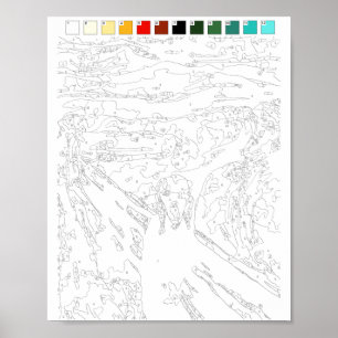 Póster Pintar por números Poster: El Poster Grito