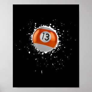Póster Pintar Splatte de 13 bolas de Guay 13 billones de
