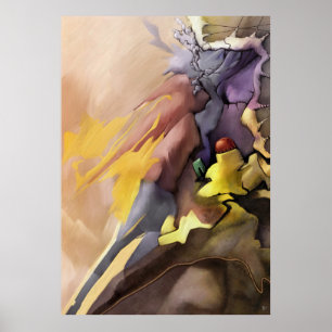 Póster Pintura abstracta #1 a la izquierda de 2 pinturas