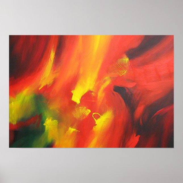 Póster Pintura abstracta contemporánea (Frente)