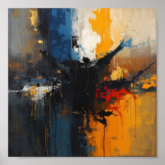 Póster Pintura Abstracta Contemporánea