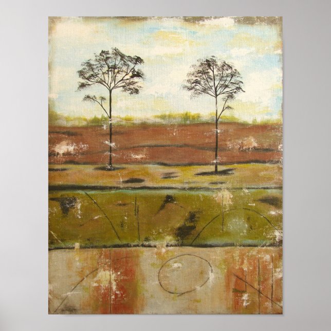 Póster Pintura abstracta contemporánea contemporánea (Frente)