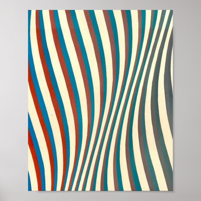 Póster Pintura abstracta de Bridget Riley (Frente)