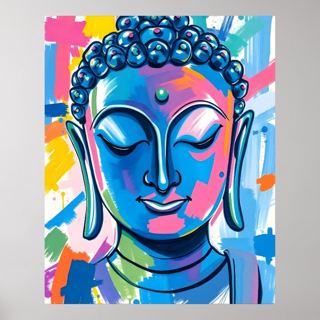 Póster Pintura abstracta de Buda (Frente)