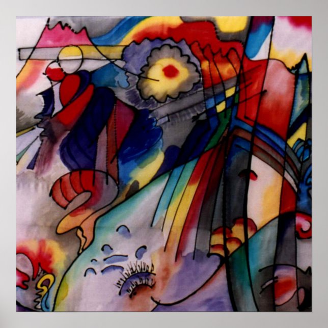 Póster Pintura abstracta de Kandinsky 1913 (Frente)