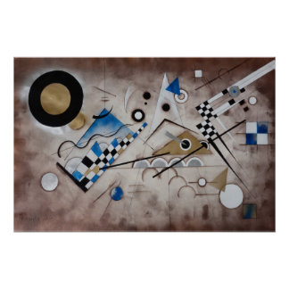 Póster Pintura abstracta de Kandinsky con arte moderno de
