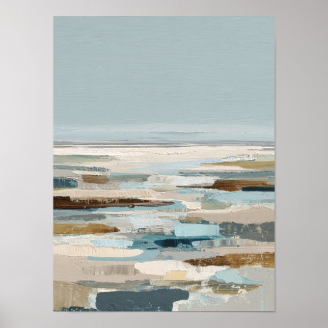 Póster Pintura abstracta de la costa (Frente)