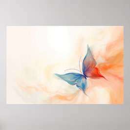 Póster Pintura abstracta de mariposa